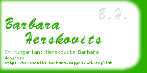 barbara herskovits business card